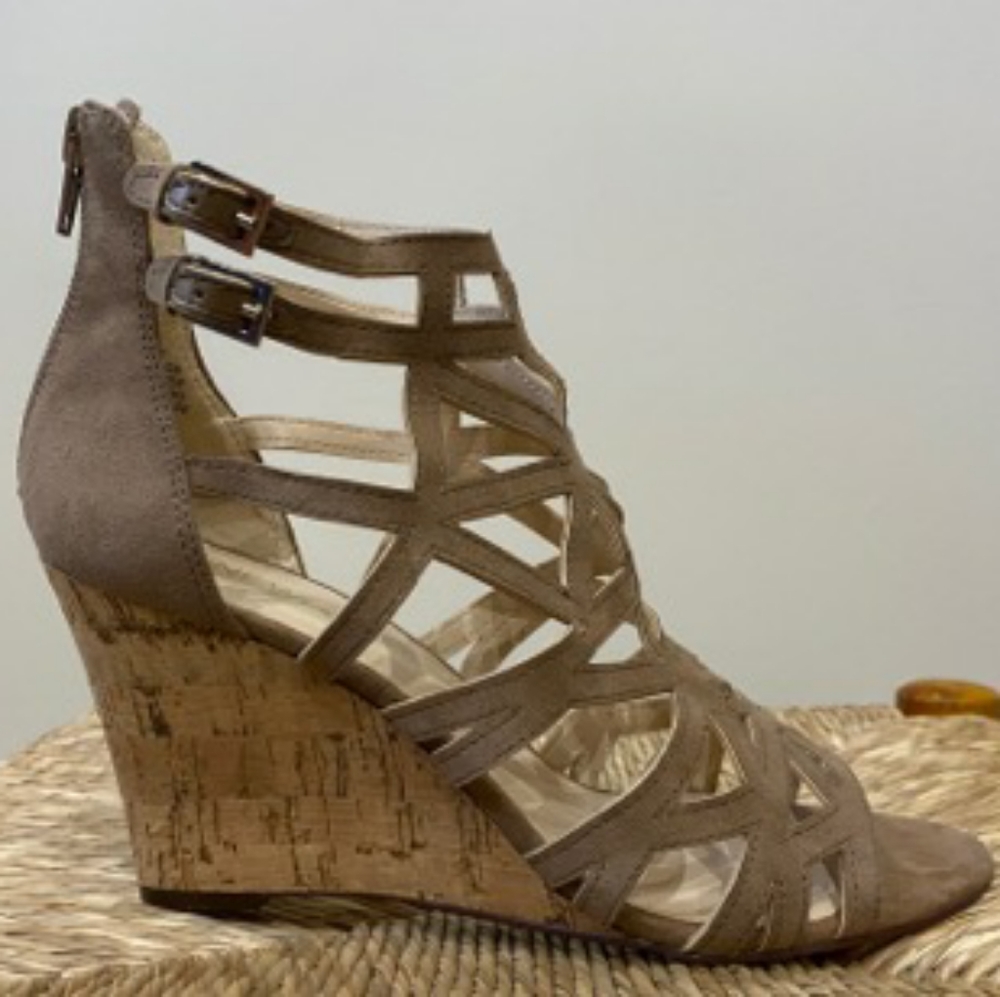 Nine West suede wedge sandals